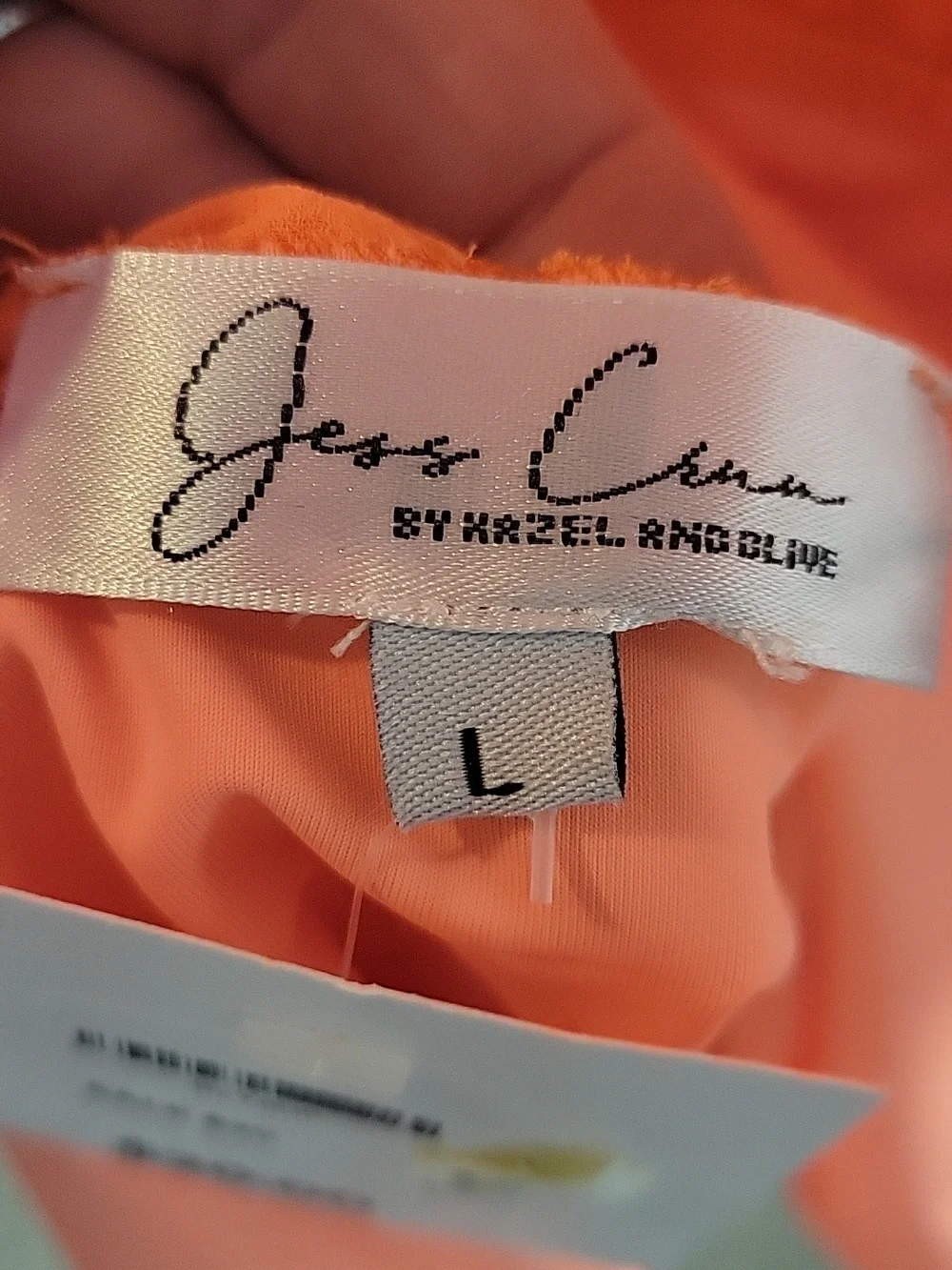 Coral Puff-Sleeve One-Piece Bodysuit with Back Tie - Picture 3 of 4